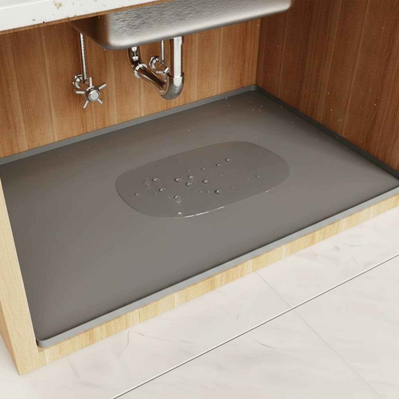 Home Cooking Recipes - Waterproof Under Sink Mat Easy to