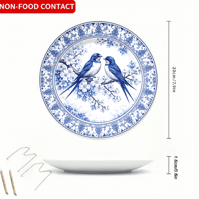 Decorative Plate with Blue-and - Home Cooking Recipes recension och pris